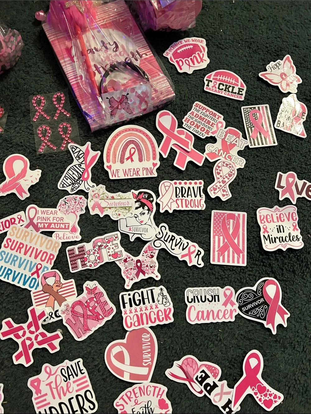 Pink Breast Cancer Awareness Party Favor Pack